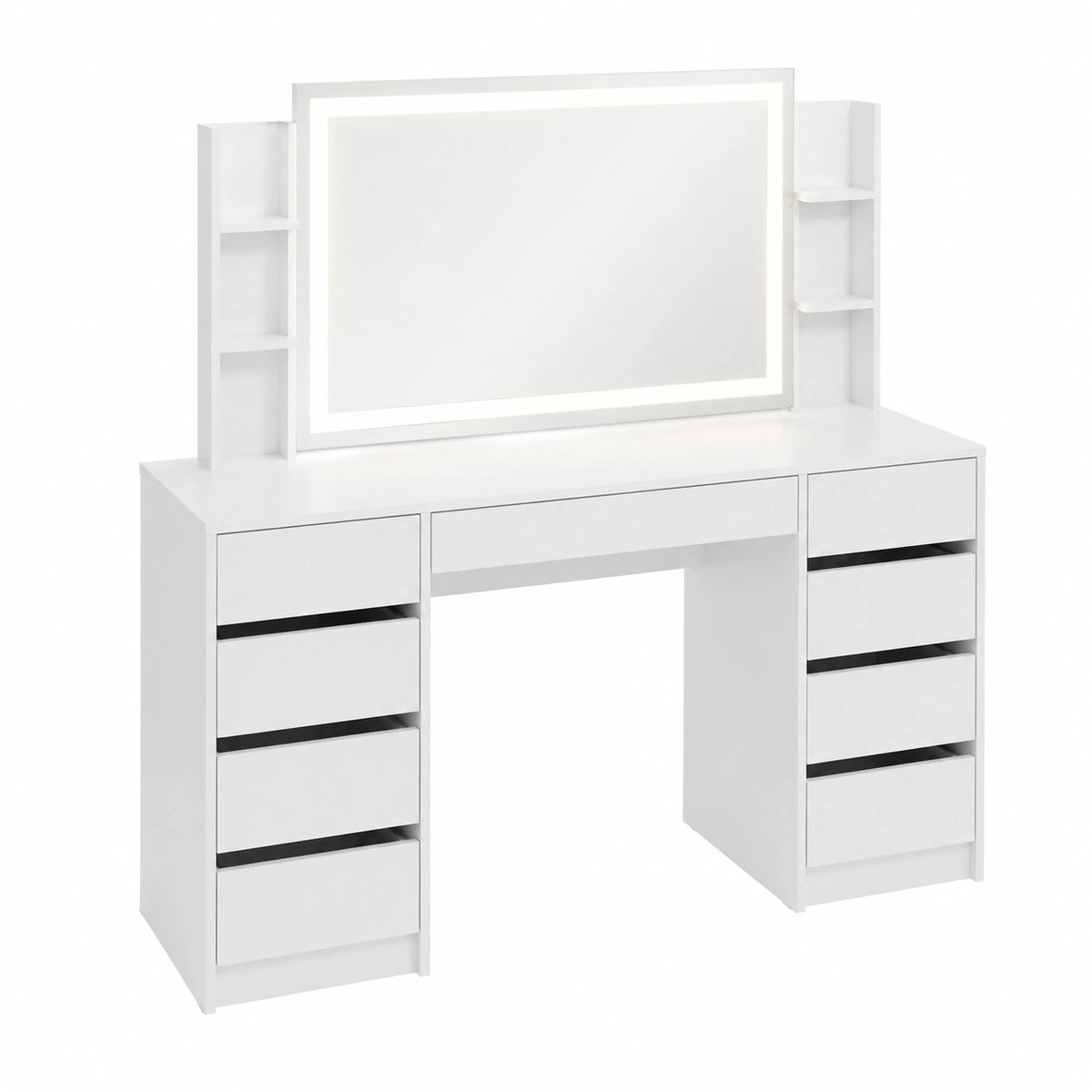 Schminktisch – 158.2 cm, gepolstert, mit LED-Beleuchtung