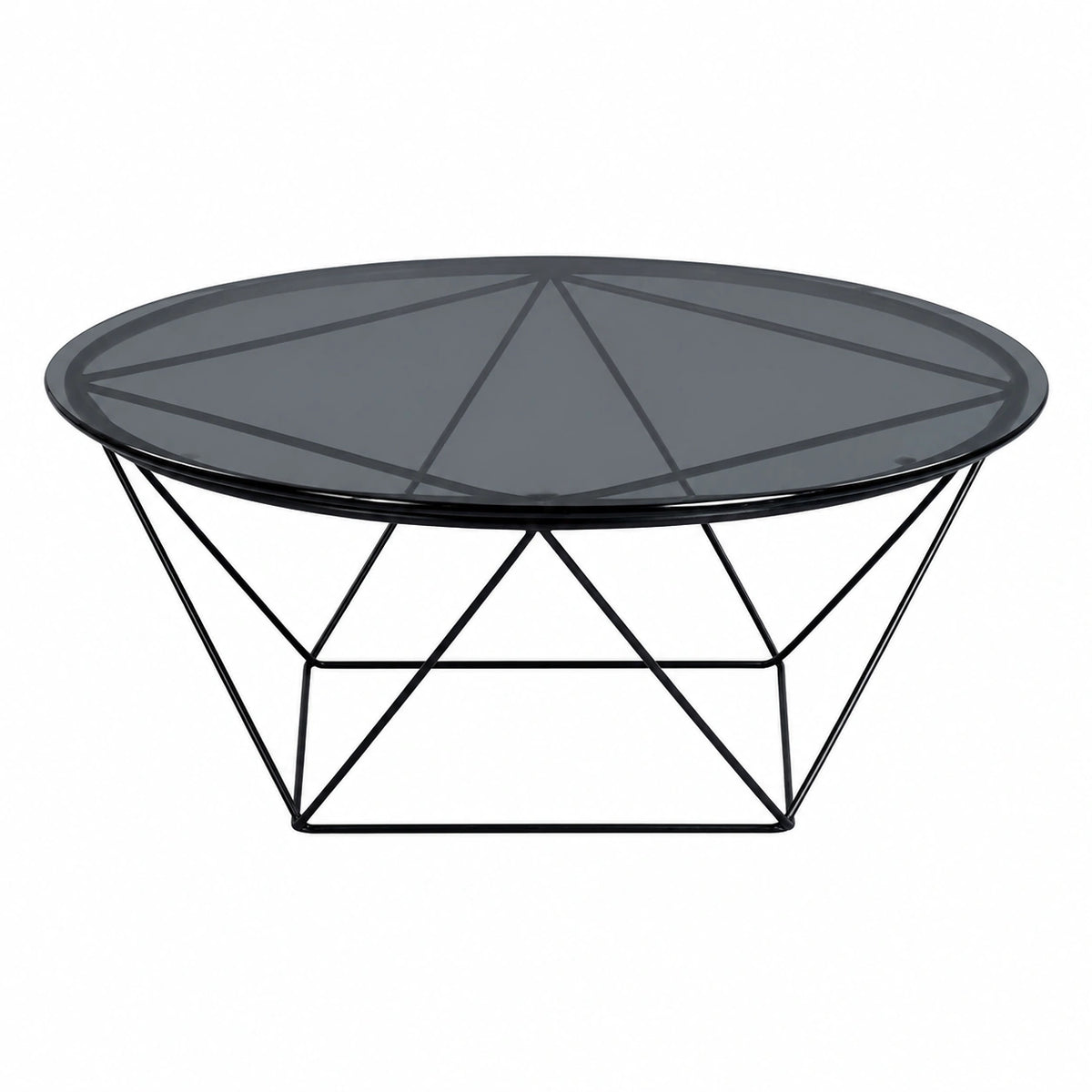 Couchtisch – 90 cm, aus Glas, Grau