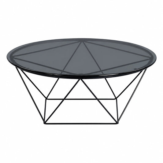 Couchtisch – 90 cm, aus Glas, Grau