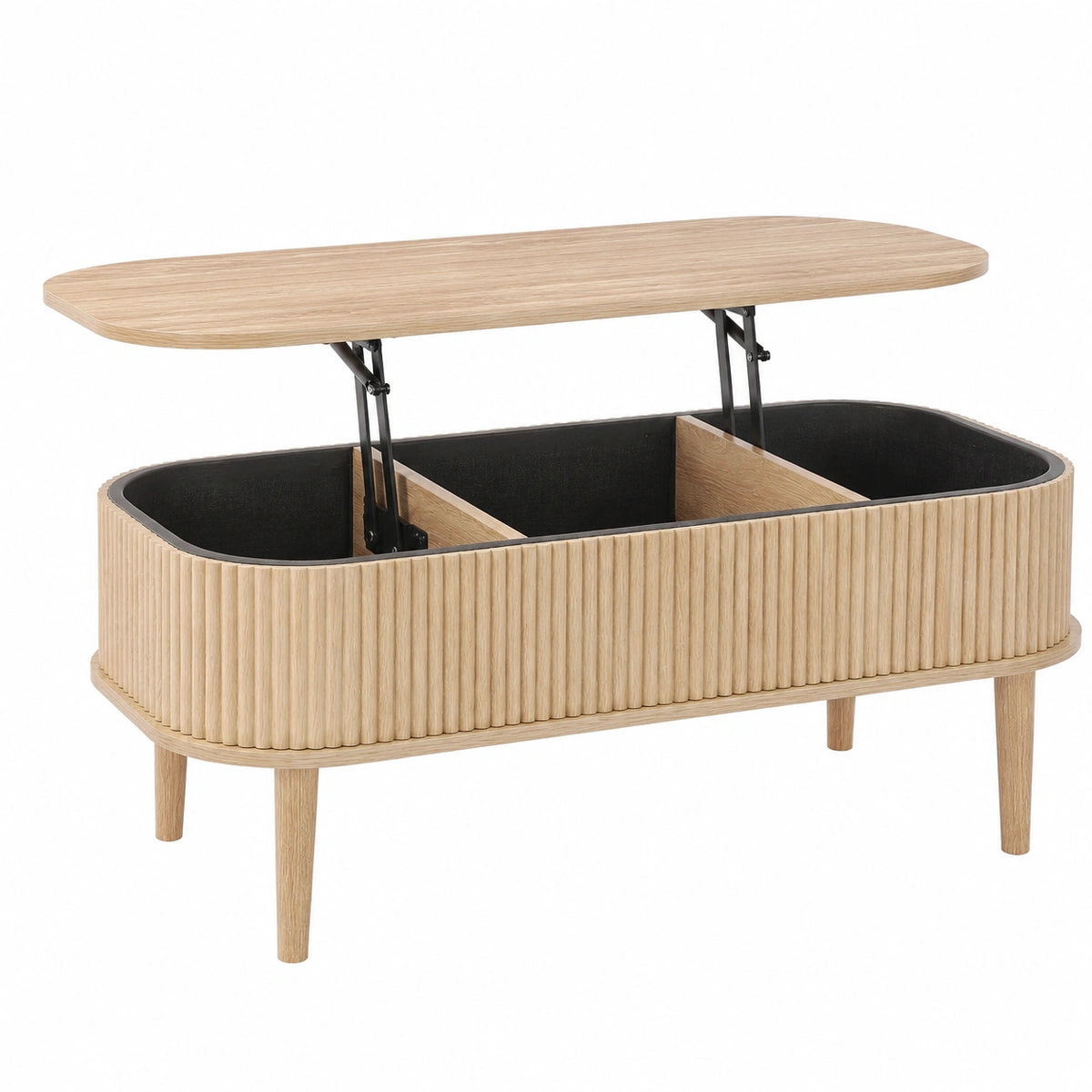 Couchtisch – ausziehbar, höhenverstellbar, mit Stauraum, aus MDF, für Büro