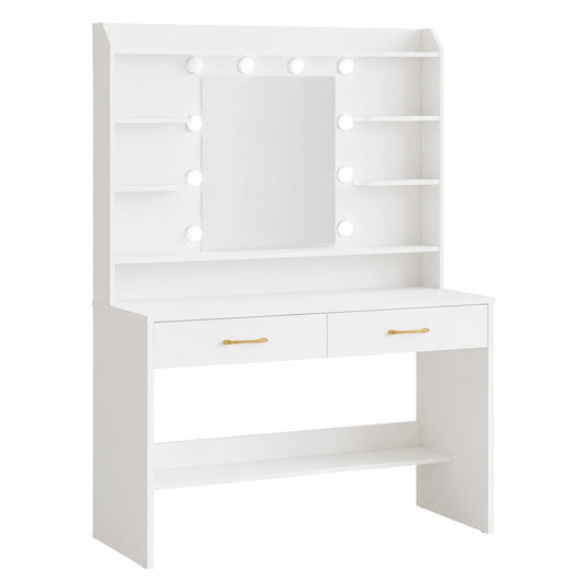 Schminktisch – 40 × 100 × 149 cm, mit Schubladen, mit Ablagen, für Wohnzimmer und Schlafzimmer