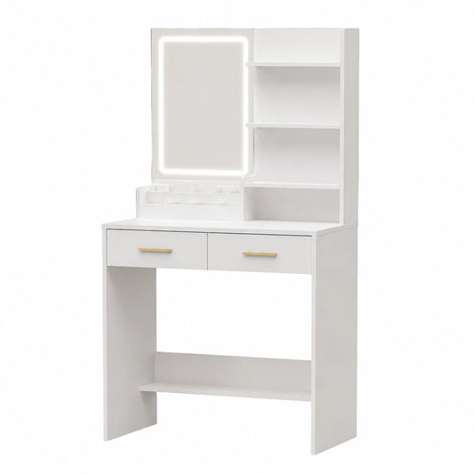 Schminktisch – moderner Stil, mit LED-Beleuchtung, mit Schubladen, für Wohnzimmer, Schlafzimmer und Badezimmer